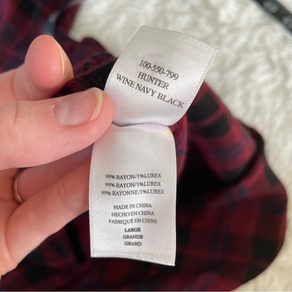 Rails | Red and Navy Flannel Plaid Button Down - Picture 8 of 10